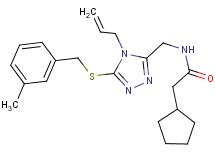 N-({4-allyl-5-[(3-methylbenzyl)thio]-4H-1,2,4-triazol-3-yl}methyl)-2-cyclopentylacetamide