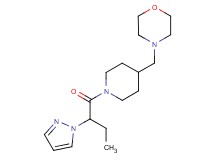 4-({1-[2-(1H-pyrazol-1-yl)butanoyl]-4-piperidinyl}methyl)morpholine