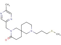 2-[(5-methyl-2-pyrazinyl)methyl]-8-[3-(methylthio)propyl]-2,8-diazaspiro[5.5]undecan-3-one