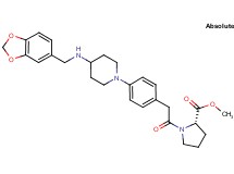 methyl 1-[(4-{4-[(1,3-benzodioxol-5-ylmethyl)amino]-1-piperidinyl}phenyl)acetyl]-L-prolinate