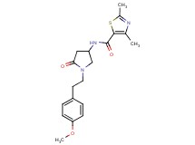 N-{1-[2-(4-methoxyphenyl)ethyl]-5-oxo-3-pyrrolidinyl}-2,4-dimethyl-1,3-thiazole-5-carboxamide