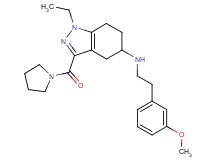 1-ethyl-N-[2-(3-methoxyphenyl)ethyl]-3-(1-pyrrolidinylcarbonyl)-4,5,6,7-tetrahydro-1H-indazol-5-amine