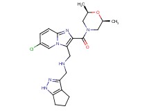 1-(6-chloro-2-{[(2R*,6S*)-2,6-dimethyl-4-morpholinyl]carbonyl}imidazo[1,2-a]pyridin-3-yl)-N-(1,4,5,6-tetrahydrocyclopenta[c]pyrazol-3-ylmethyl)methanamine