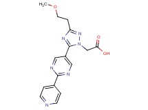 [3-(2-methoxyethyl)-5-(2-pyridin-4-ylpyrimidin-5-yl)-1H-1,2,4-triazol-1-yl]acetic acid