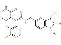 N-[(1,3-dimethyl-2-oxo-2,3-dihydro-1H-benzimidazol-5-yl)methyl]-2-[1-(2-fluorobenzyl)-3-oxo-2-piperazinyl]acetamide
