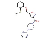 2-{4-[(5-{[2-(methylthio)phenoxy]methyl}-3-isoxazolyl)carbonyl]-1-piperazinyl}pyrimidine