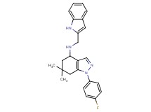1-(4-fluorophenyl)-N-(1H-indol-2-ylmethyl)-6,6-dimethyl-4,5,6,7-tetrahydro-1H-indazol-4-amine