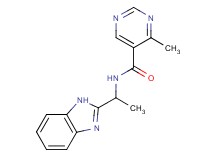 N-[1-(1H-benzimidazol-2-yl)ethyl]-4-methylpyrimidine-5-carboxamide