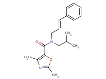 N-isobutyl-2,4-dimethyl-N-[(2E)-3-phenylprop-2-en-1-yl]-1,3-oxazole-5-carboxamide