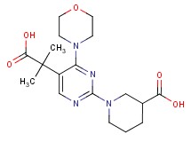 1-[5-(1-carboxy-1-methylethyl)-4-morpholin-4-ylpyrimidin-2-yl]piperidine-3-carboxylic acid