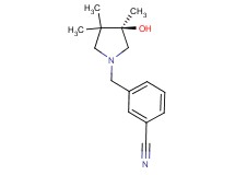 3-{[(3R)-3-hydroxy-3,4,4-trimethyl-1-pyrrolidinyl]methyl}benzonitrile