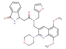 N-{[5,8-dimethoxy-2-(4-morpholinyl)-3-quinolinyl]methyl}-N-(2-furylmethyl)-2-(3-oxo-2,3-dihydro-1H-isoindol-1-yl)acetamide