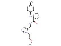 N-{[1-(2-methoxyethyl)-1H-imidazol-5-yl]methyl}-1-[(4-methylphenyl)amino]cyclopentanecarboxamide