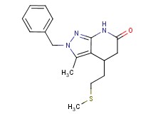 2-benzyl-3-methyl-4-[2-(methylthio)ethyl]-2,4,5,7-tetrahydro-6H-pyrazolo[3,4-b]pyridin-6-one