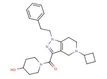 1-{[5-cyclobutyl-1-(2-phenylethyl)-4,5,6,7-tetrahydro-1H-pyrazolo[4,3-c]pyridin-3-yl]carbonyl}-4-piperidinol
