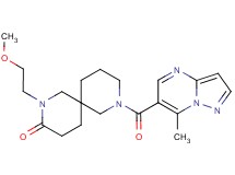2-(2-methoxyethyl)-8-[(7-methylpyrazolo[1,5-a]pyrimidin-6-yl)carbonyl]-2,8-diazaspiro[5.5]undecan-3-one