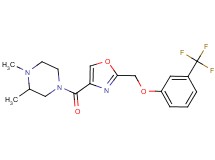 1,2-dimethyl-4-[(2-{[3-(trifluoromethyl)phenoxy]methyl}-1,3-oxazol-4-yl)carbonyl]piperazine