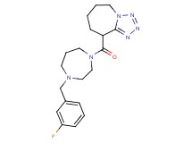 9-{[4-(3-fluorobenzyl)-1,4-diazepan-1-yl]carbonyl}-6,7,8,9-tetrahydro-5H-tetrazolo[1,5-a]azepine