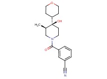 3-{[(3R*,4R*)-4-hydroxy-3-methyl-4-(tetrahydro-2H-pyran-4-yl)-1-piperidinyl]carbonyl}benzonitrile