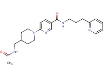 6-{4-[(acetylamino)methyl]-1-piperidinyl}-N-[3-(2-pyridinyl)propyl]nicotinamide