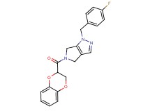 5-(2,3-dihydro-1,4-benzodioxin-2-ylcarbonyl)-1-(4-fluorobenzyl)-1,4,5,6-tetrahydropyrrolo[3,4-c]pyrazole