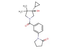 1-(3-{[(3R)-3-cyclopropyl-3-hydroxy-4,4-dimethyl-1-pyrrolidinyl]carbonyl}phenyl)-2-pyrrolidinone