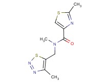 N,2-dimethyl-N-[(4-methyl-1,2,3-thiadiazol-5-yl)methyl]-1,3-thiazole-4-carboxamide