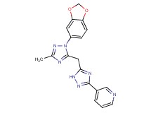 3-(5-{[1-(1,3-benzodioxol-5-yl)-3-methyl-1H-1,2,4-triazol-5-yl]methyl}-1H-1,2,4-triazol-3-yl)pyridine