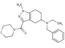 N-benzyl-N-ethyl-1-methyl-3-(4-thiomorpholinylcarbonyl)-4,5,6,7-tetrahydro-1H-indazol-5-amine