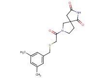 7-{[(3,5-dimethylbenzyl)thio]acetyl}-2,7-diazaspiro[4.4]nonane-1,3-dione