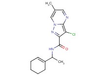 3-chloro-N-(1-cyclohex-1-en-1-ylethyl)-6-methylpyrazolo[1,5-a]pyrimidine-2-carboxamide