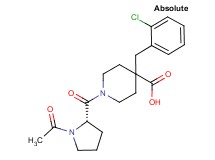 1-{[(2S)-1-acetylpyrrolidin-2-yl]carbonyl}-4-(2-chlorobenzyl)piperidine-4-carboxylic acid