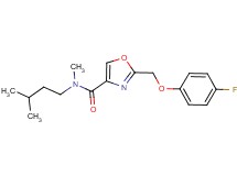 2-[(4-fluorophenoxy)methyl]-N-methyl-N-(3-methylbutyl)-1,3-oxazole-4-carboxamide