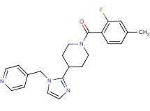 4-({2-[1-(2-fluoro-4-methylbenzoyl)piperidin-4-yl]-1H-imidazol-1-yl}methyl)pyridine