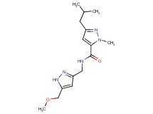 3-isobutyl-N-{[5-(methoxymethyl)-1H-pyrazol-3-yl]methyl}-1-methyl-1H-pyrazole-5-carboxamide