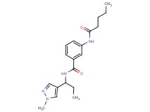 N-[1-(1-methyl-1H-pyrazol-4-yl)propyl]-3-(pentanoylamino)benzamide