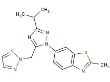 6-[3-isopropyl-5-(2H-1,2,3-triazol-2-ylmethyl)-1H-1,2,4-triazol-1-yl]-2-methyl-1,3-benzothiazole