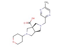 (3aS*,6aS*)-2-[(5-methylpyrazin-2-yl)methyl]-5-(tetrahydro-2H-pyran-4-yl)hexahydropyrrolo[3,4-c]pyrrole-3a(1H)-carboxylic acid