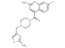 7-fluoro-2-methyl-4-({4-[(2-methyl-1,3-thiazol-4-yl)methyl]-1-piperazinyl}carbonyl)quinoline