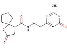 N-[2-(2-methyl-6-oxo-1,6-dihydropyrimidin-4-yl)ethyl]-2-oxo-1-oxaspiro[4.4]nonane-4-carboxamide