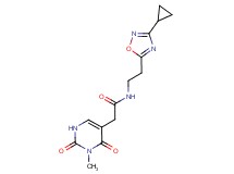 N-[2-(3-cyclopropyl-1,2,4-oxadiazol-5-yl)ethyl]-2-(3-methyl-2,4-dioxo-1,2,3,4-tetrahydropyrimidin-5-yl)acetamide