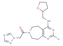 N-(tetrahydrofuran-2-ylmethyl)-7-(1H-1,2,4-triazol-1-ylacetyl)-6,7,8,9-tetrahydro-5H-pyrimido[4,5-d]azepin-4-amine