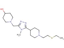 1-[(5-{1-[2-(ethylthio)ethyl]piperidin-4-yl}-4-methyl-4H-1,2,4-triazol-3-yl)methyl]piperidin-4-ol