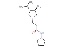 3-[rel-(3R,4S)-3-amino-4-isopropyl-1-pyrrolidinyl]-N-cyclopentylpropanamide dihydrochloride