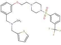 N-methyl-1-(2-thienyl)-N-{3-[2-(4-{[3-(trifluoromethyl)phenyl]sulfonyl}-1-piperazinyl)ethoxy]benzyl}methanamine