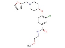 3-chloro-4-{[1-(2-furylmethyl)-4-piperidinyl]oxy}-N-(2-methoxyethyl)benzamide