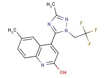 6-methyl-4-[3-methyl-1-(2,2,2-trifluoroethyl)-1H-1,2,4-triazol-5-yl]-2-quinolinol