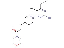 4-ethyl-5-methyl-6-[4-(3-morpholin-4-yl-3-oxopropyl)piperidin-1-yl]pyrimidin-2-amine