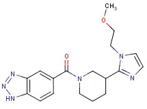 5-({3-[1-(2-methoxyethyl)-1H-imidazol-2-yl]-1-piperidinyl}carbonyl)-1H-1,2,3-benzotriazole