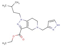 ethyl 1-(3-methylbutyl)-5-(1H-pyrazol-3-ylmethyl)-4,5,6,7-tetrahydro-1H-pyrazolo[4,3-c]pyridine-3-carboxylate